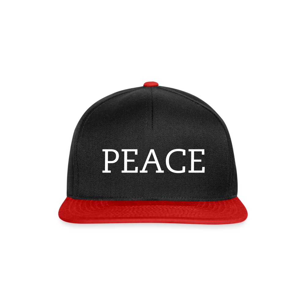 PEACE - Snapback Cap - Schwarz/Rot