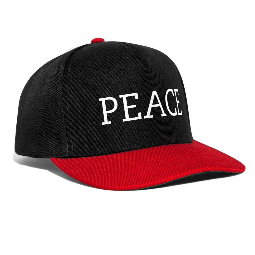PEACE - Snapback Cap - Schwarz/Rot