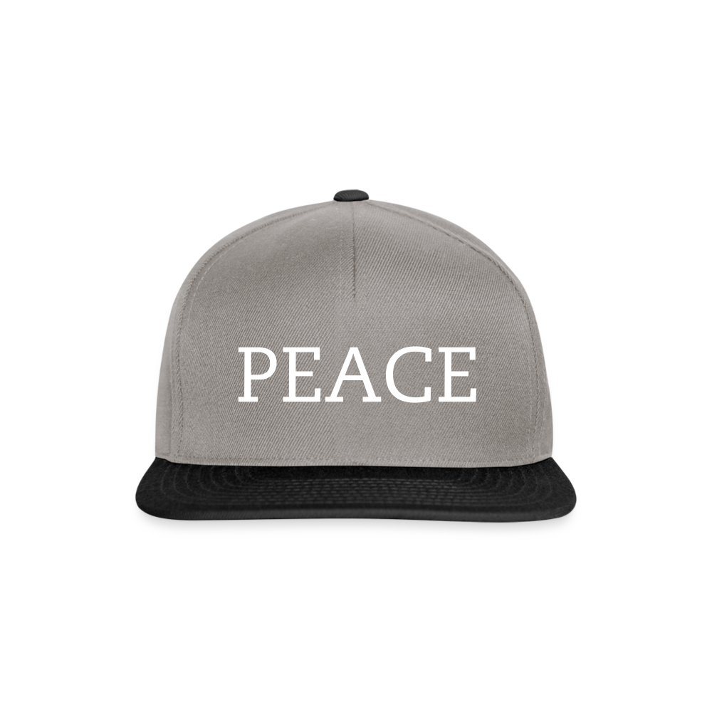 PEACE - Snapback Cap - Graphit/Schwarz