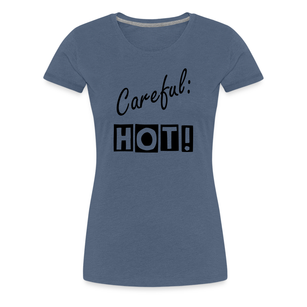 Frauen Premium T-Shirt - Blau meliert