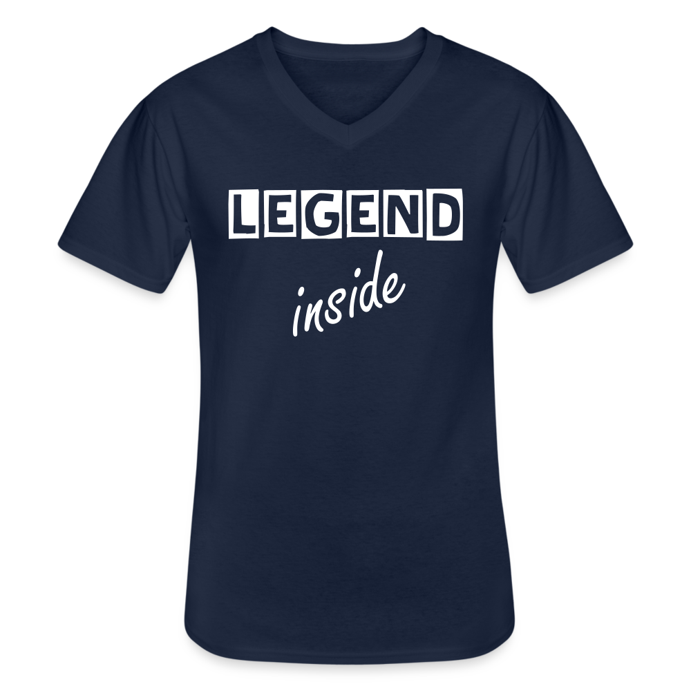 Klassisches Männer-T-Shirt mit V-Ausschnitt - Navy