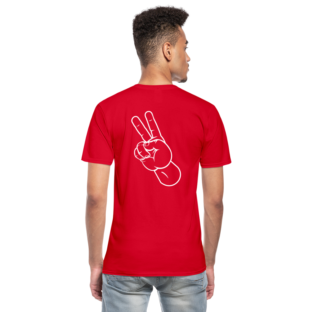 Klassisches Männer-T-Shirt mit V-Ausschnitt - Rot