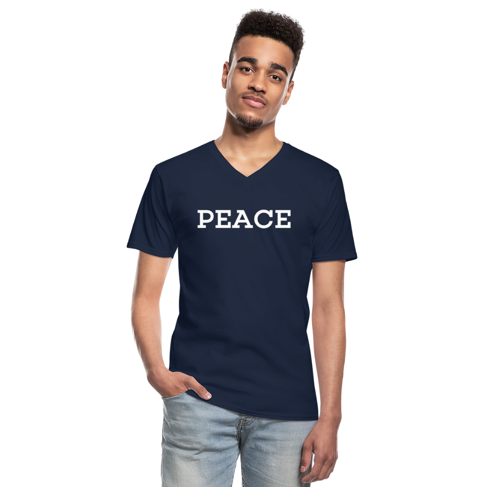 Klassisches Männer-T-Shirt mit V-Ausschnitt - Navy