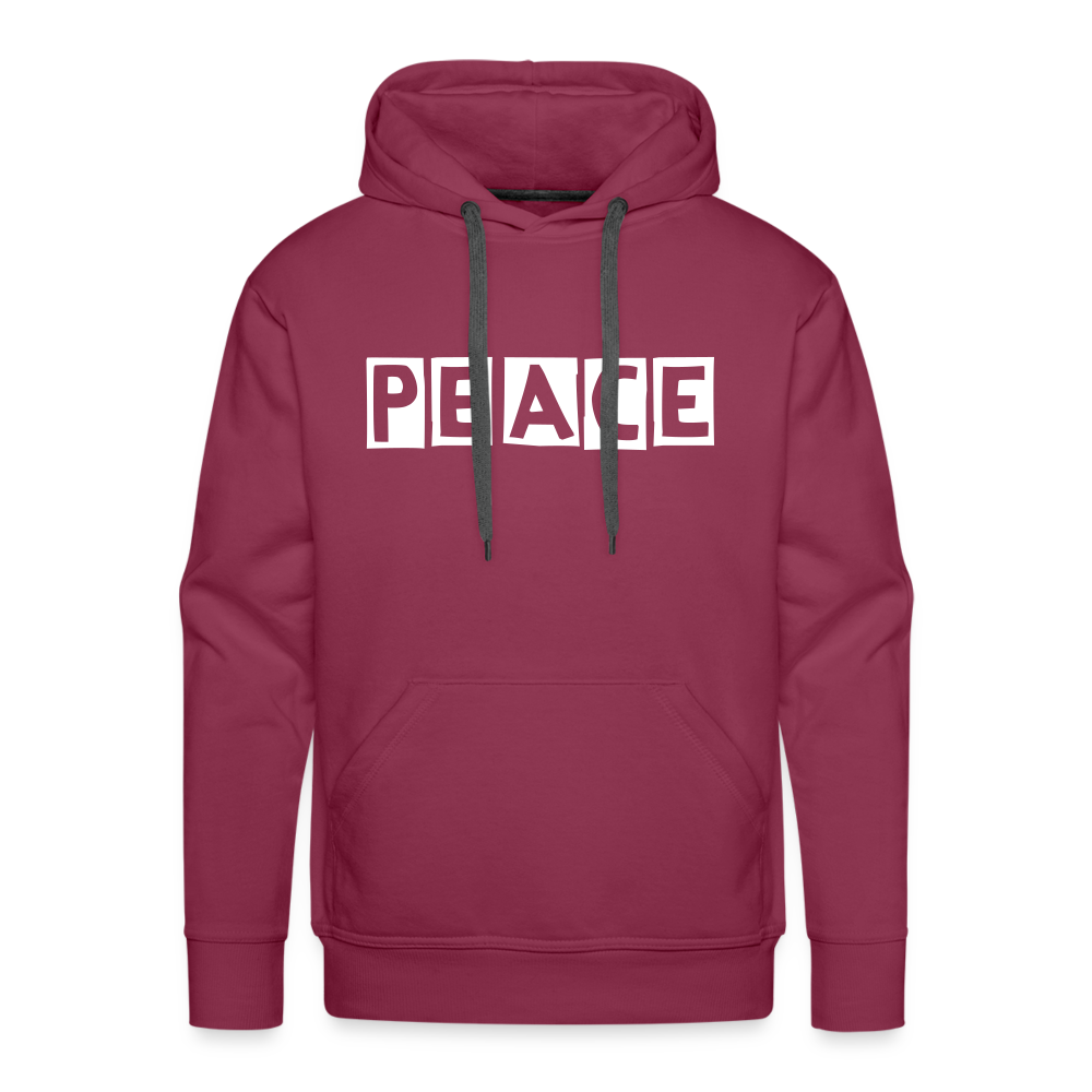 PEACE - Männer Premium Hoodie - Bordeaux