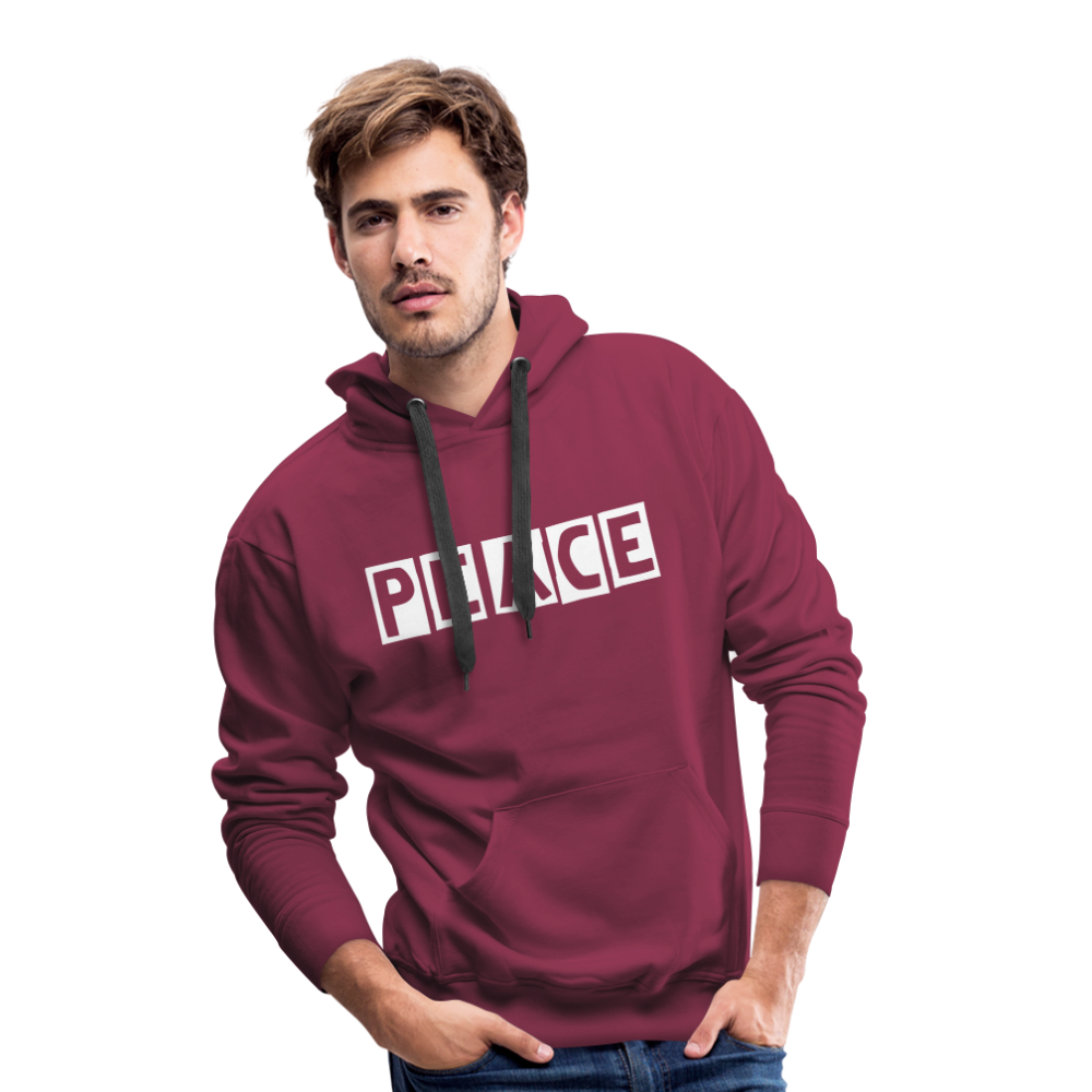 PEACE - Männer Premium Hoodie - Bordeaux