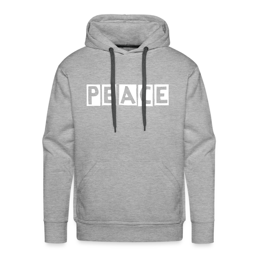 PEACE - Männer Premium Hoodie - Grau meliert