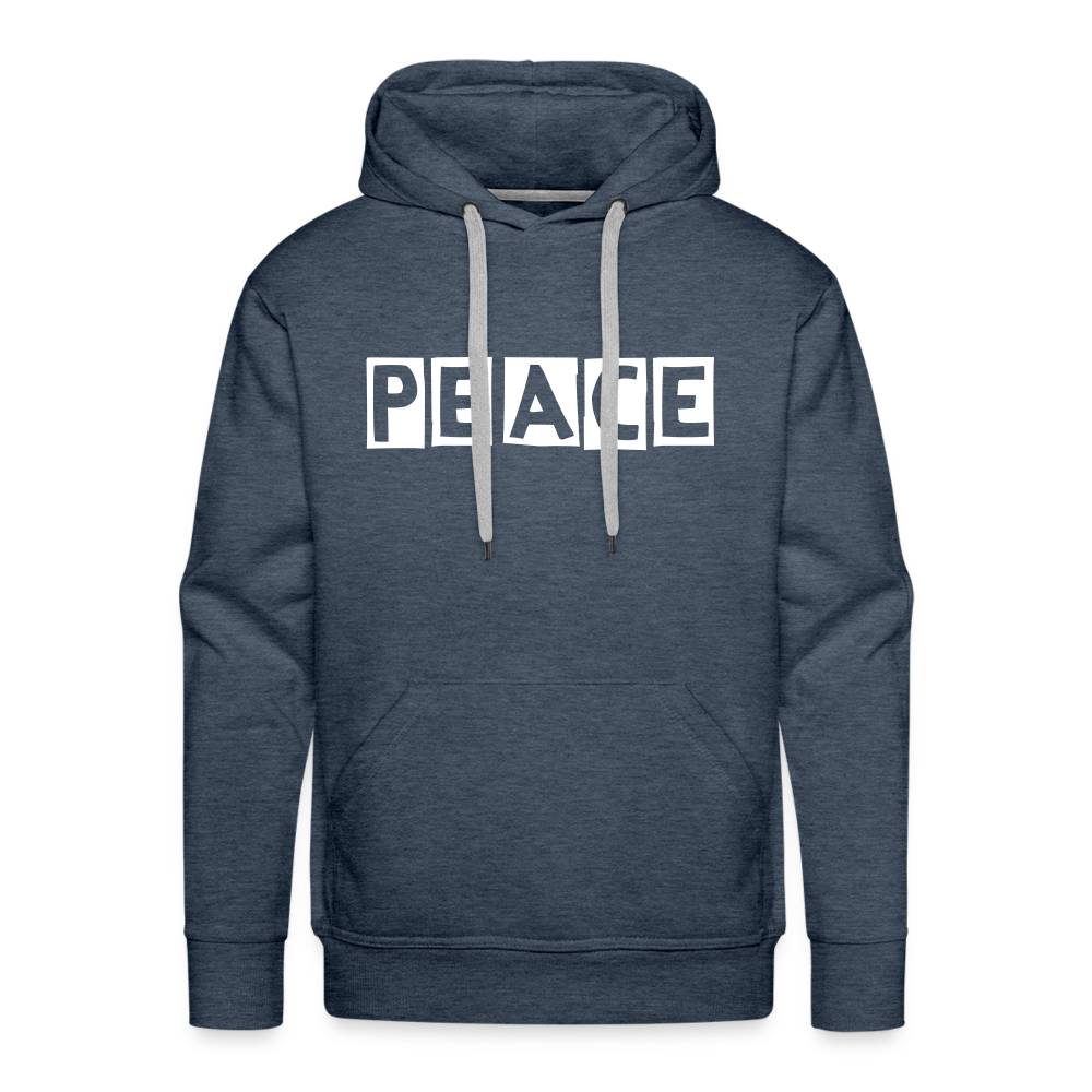 PEACE - Männer Premium Hoodie - Jeansblau