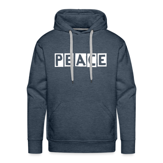 PEACE - Männer Premium Hoodie - Jeansblau