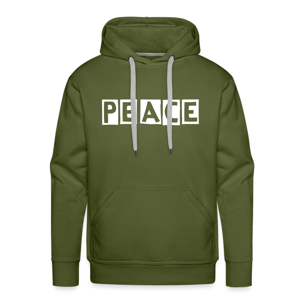 PEACE - Männer Premium Hoodie - Olivgrün