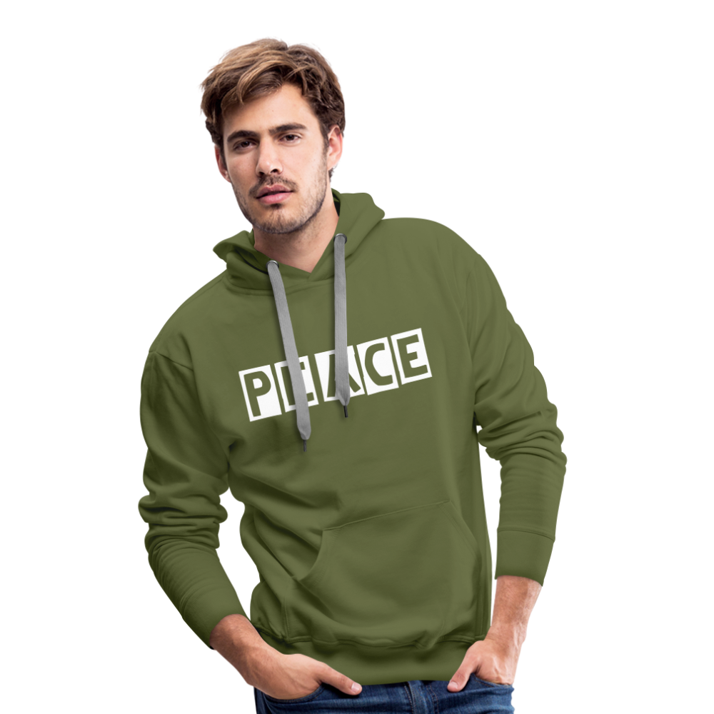 PEACE - Männer Premium Hoodie - Olivgrün