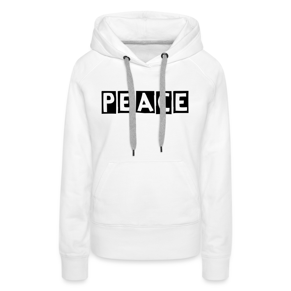 PEACE - Frauen Premium Hoodie - weiß