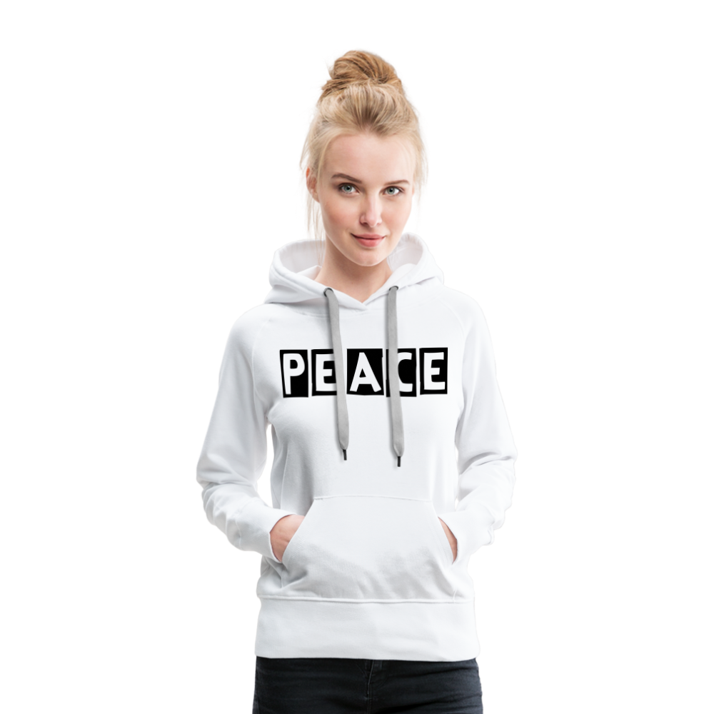 PEACE - Frauen Premium Hoodie - weiß