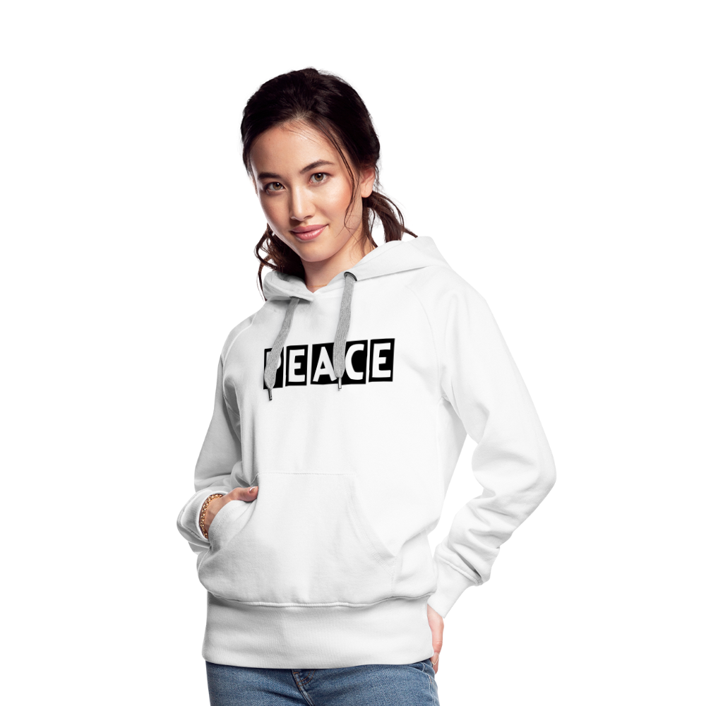 PEACE - Frauen Premium Hoodie - weiß