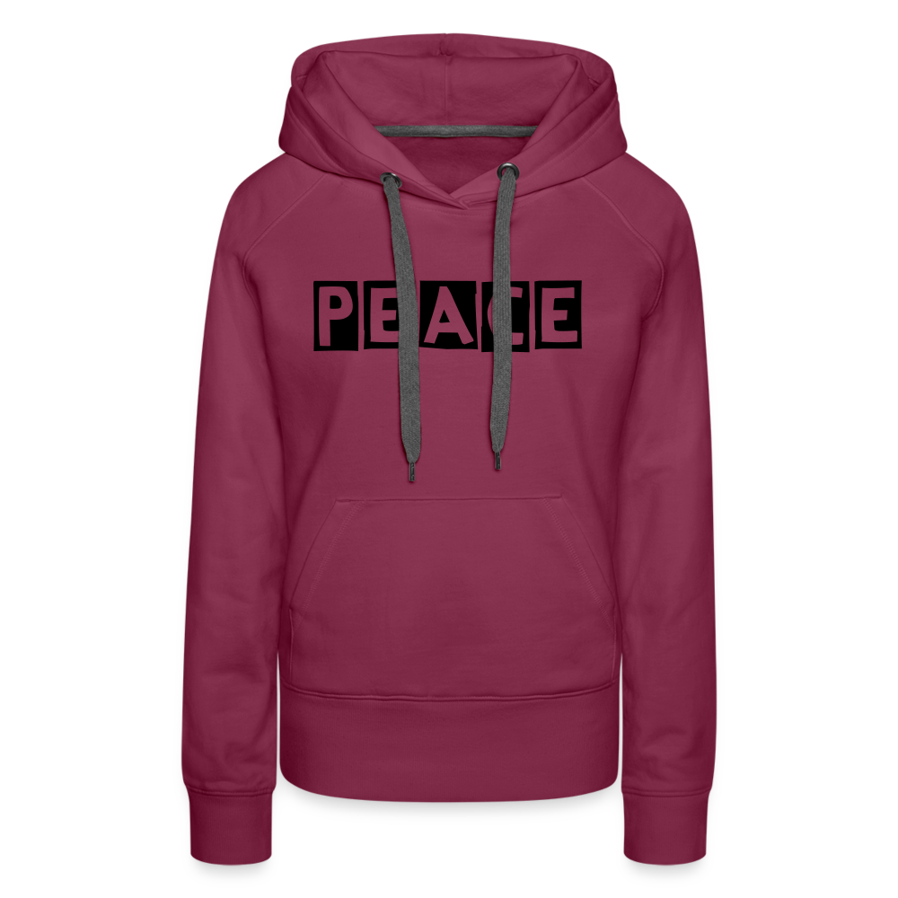 PEACE - Frauen Premium Hoodie - Bordeaux