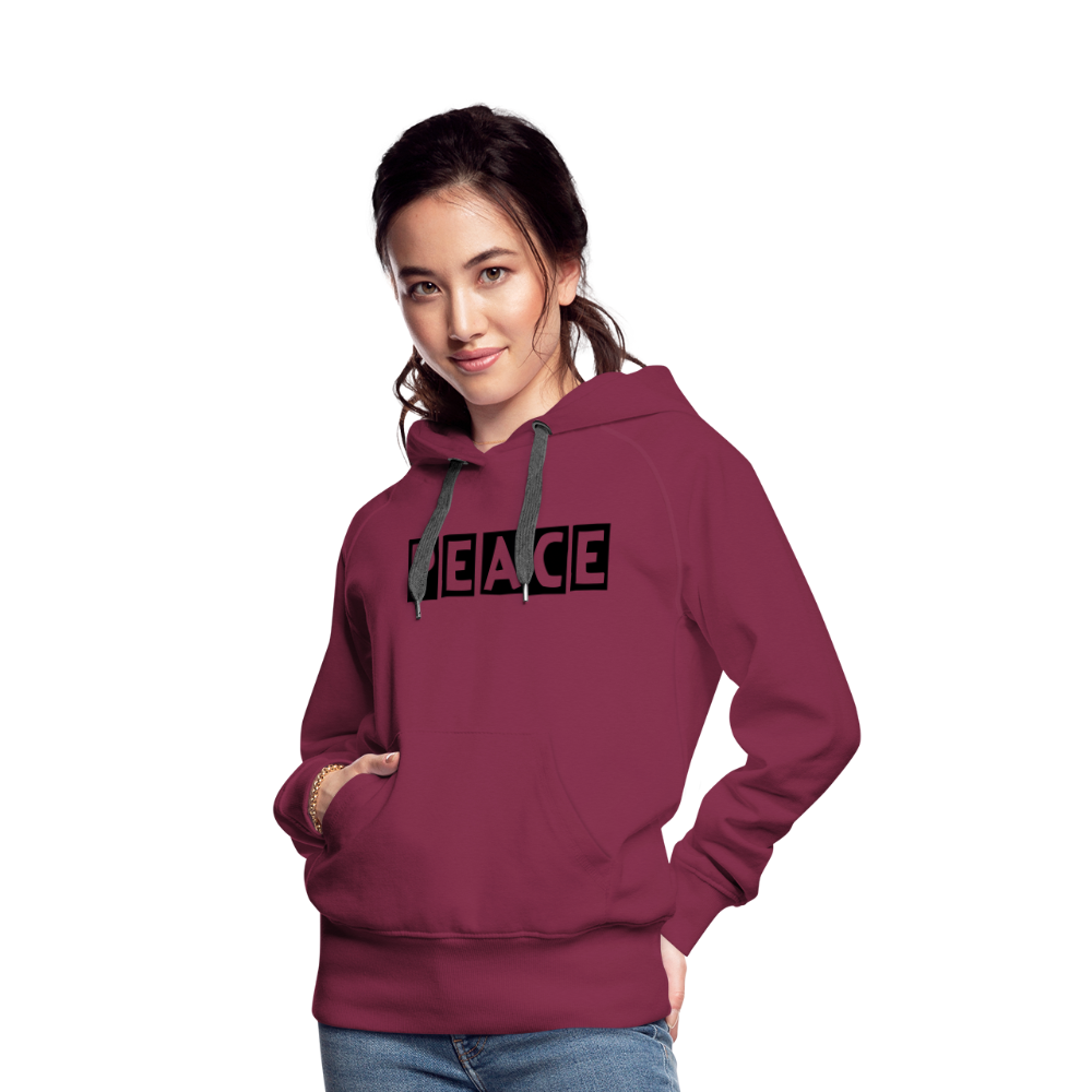 PEACE - Frauen Premium Hoodie - Bordeaux