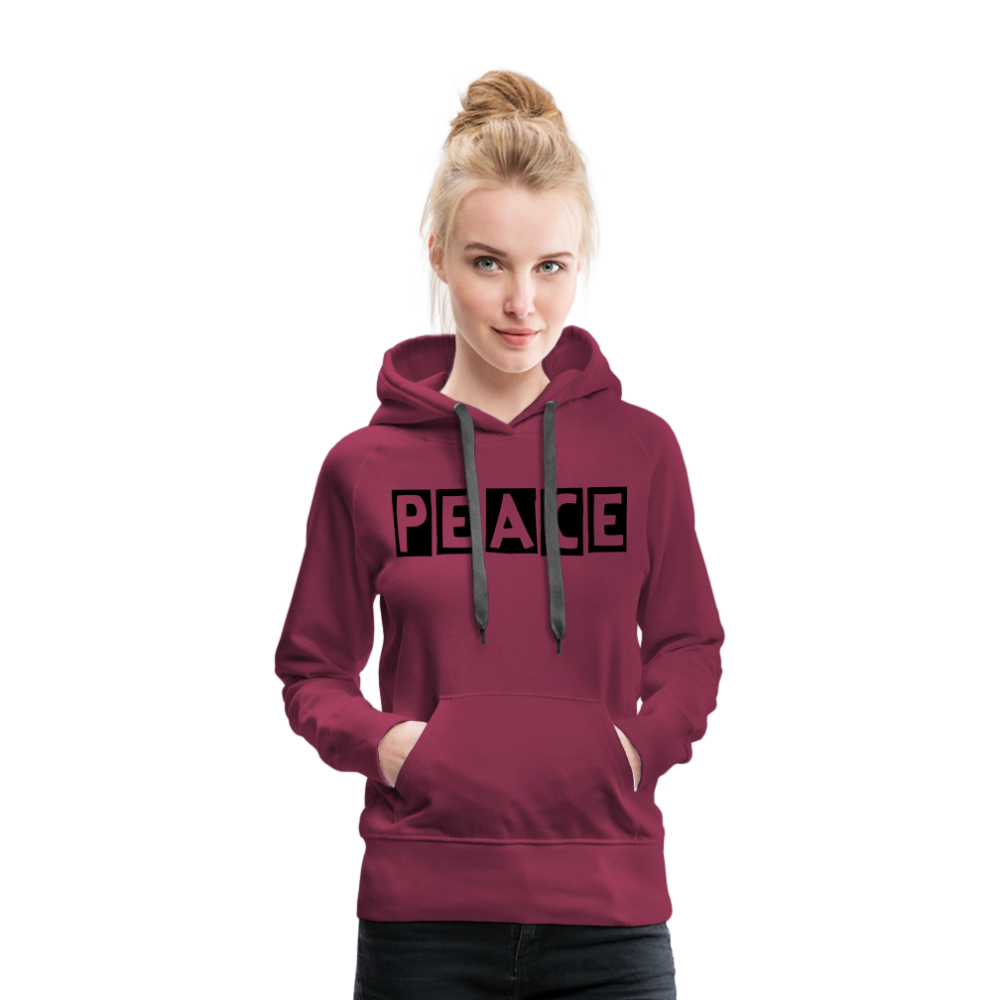 PEACE - Frauen Premium Hoodie - Bordeaux