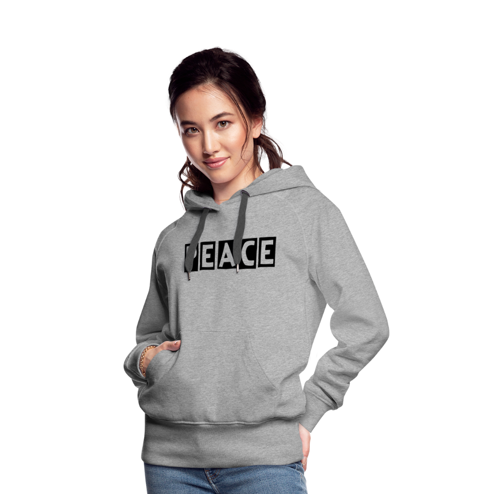 PEACE - Frauen Premium Hoodie - Grau meliert