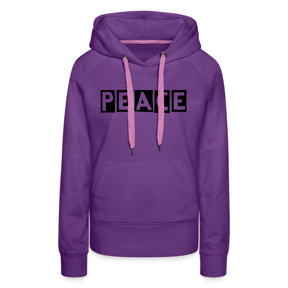 PEACE - Frauen Premium Hoodie - Purple