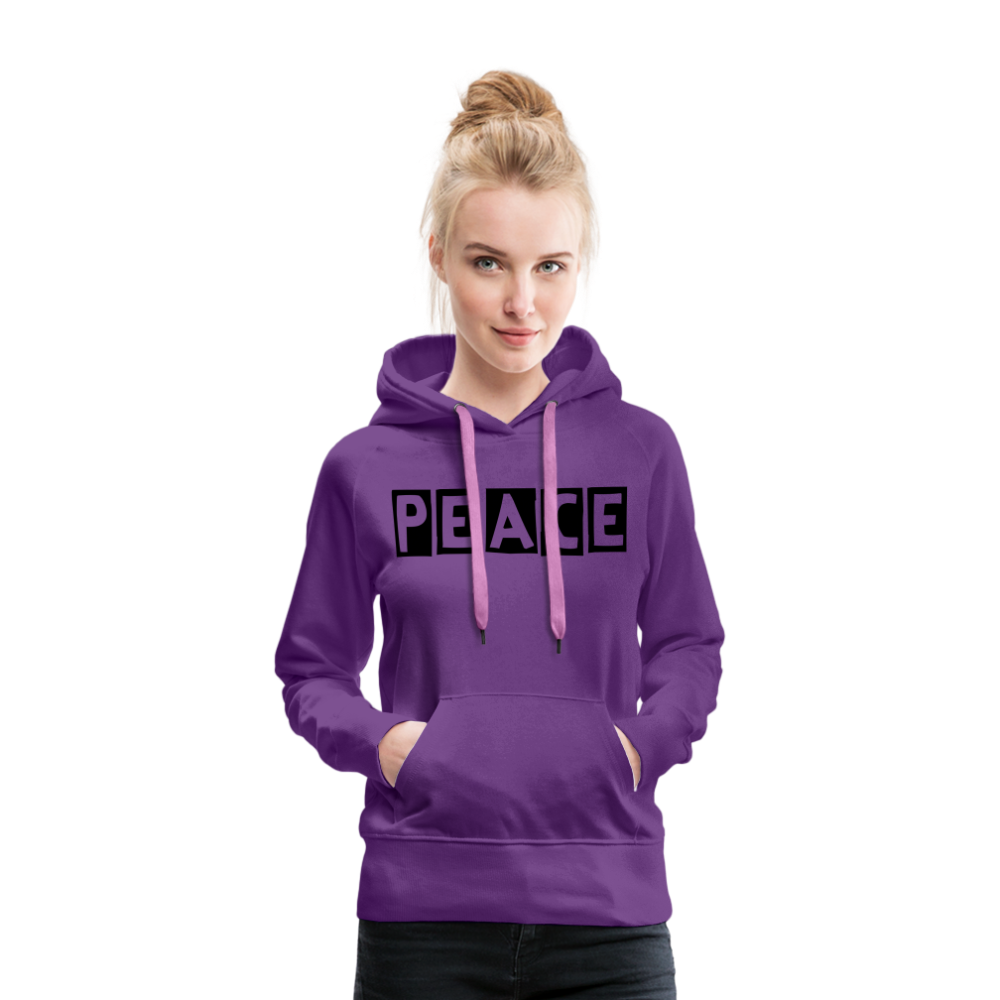 PEACE - Frauen Premium Hoodie - Purple