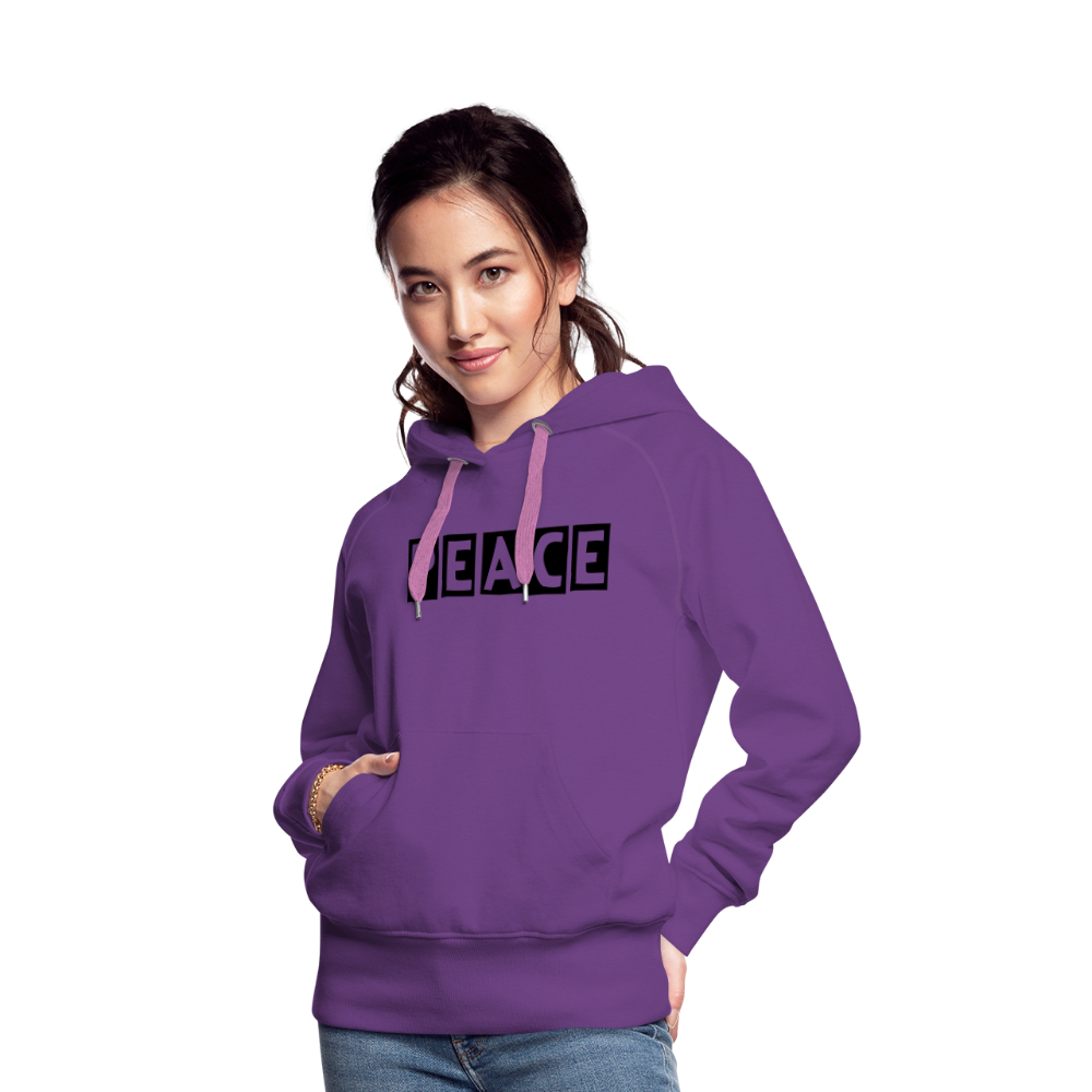 PEACE - Frauen Premium Hoodie - Purple