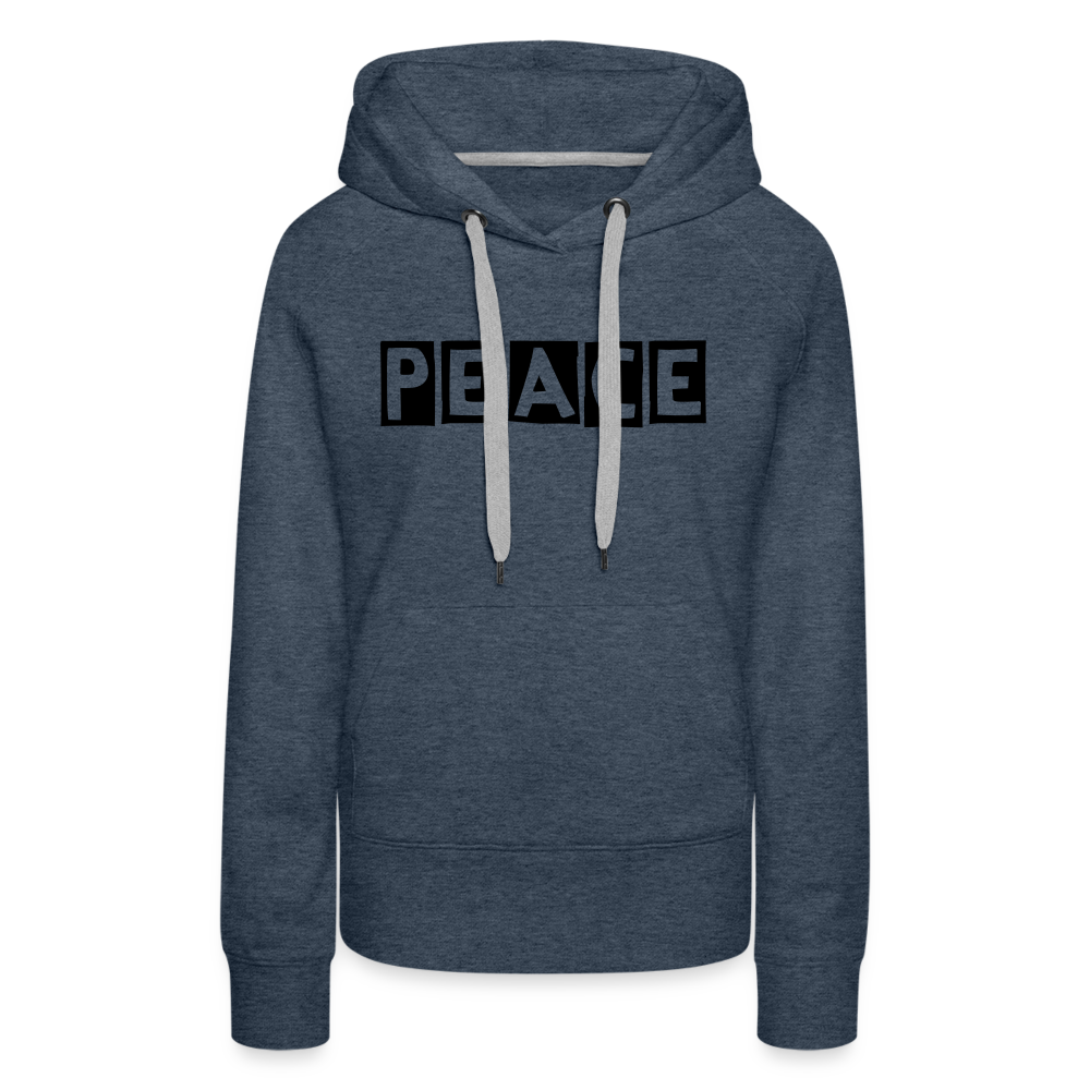 PEACE - Frauen Premium Hoodie - Jeansblau