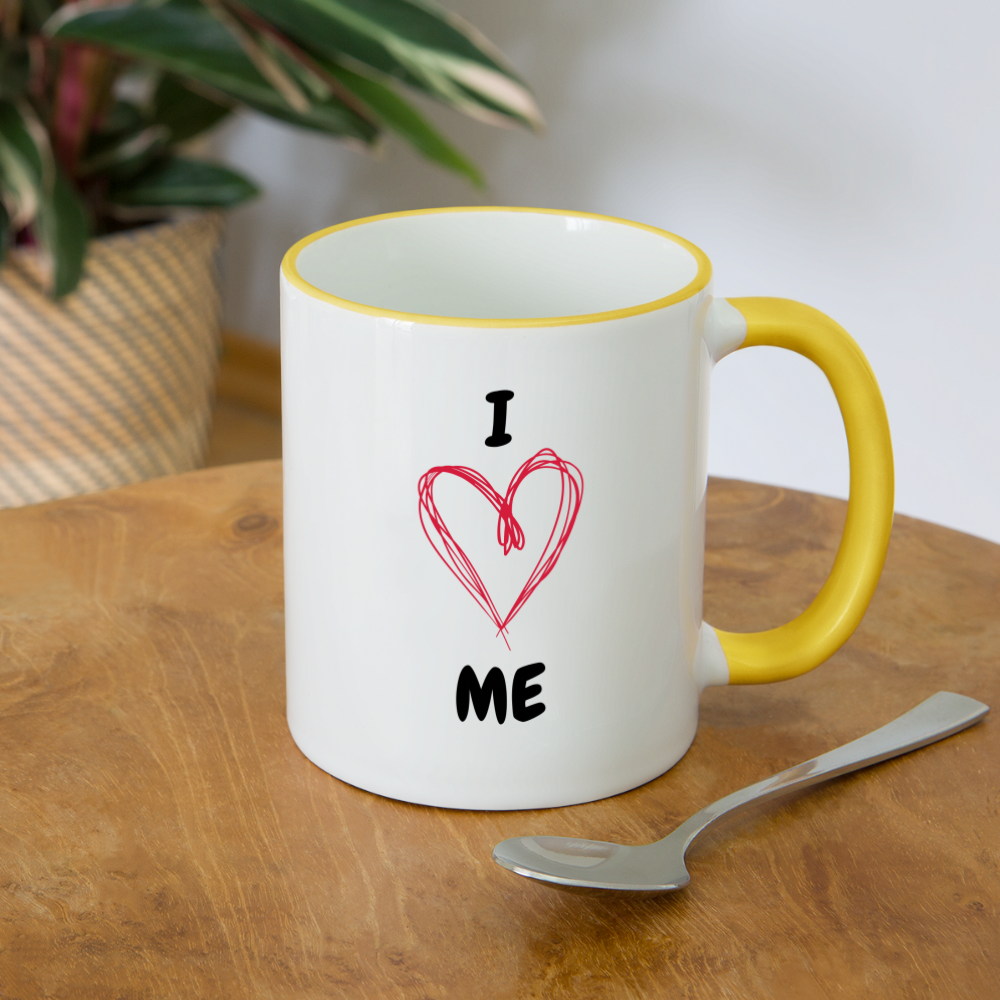 LOVE - Tasse - Weiß/Gelb