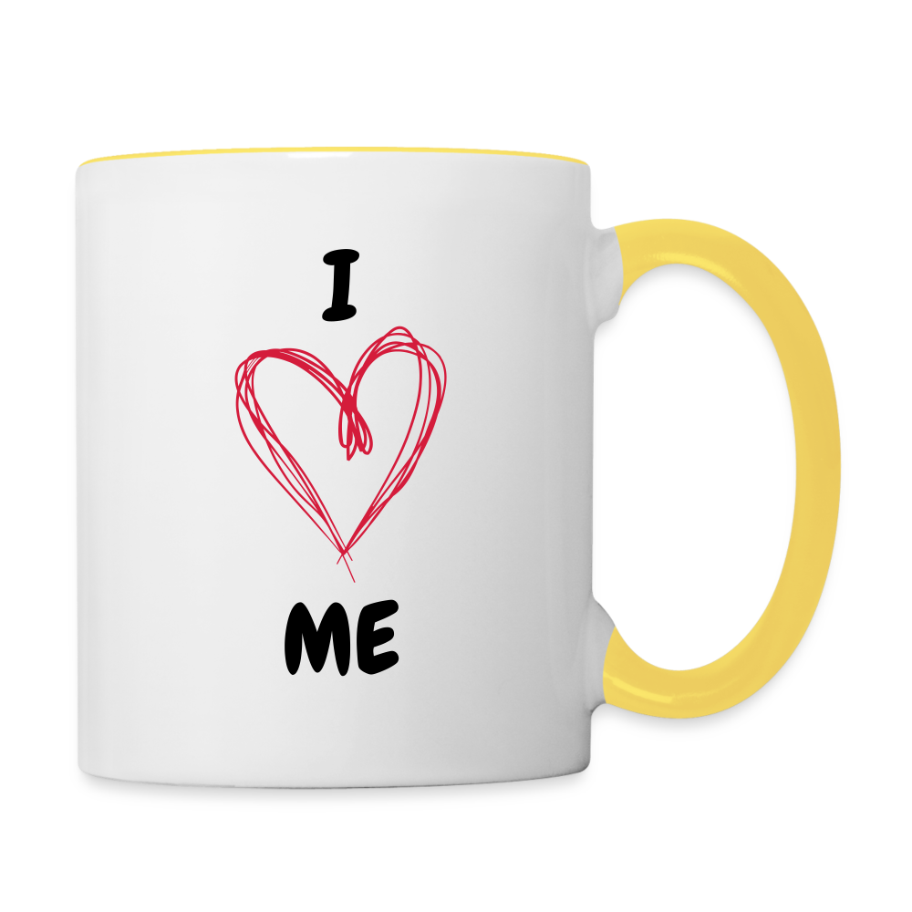 LOVE - Tasse - Weiß/Gelb