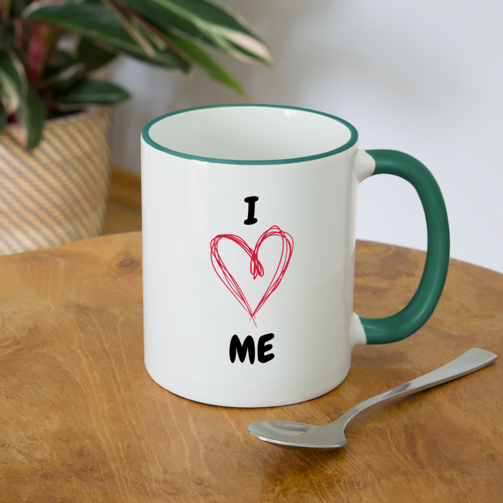 LOVE - Tasse - Weiß/Dunkelgrün