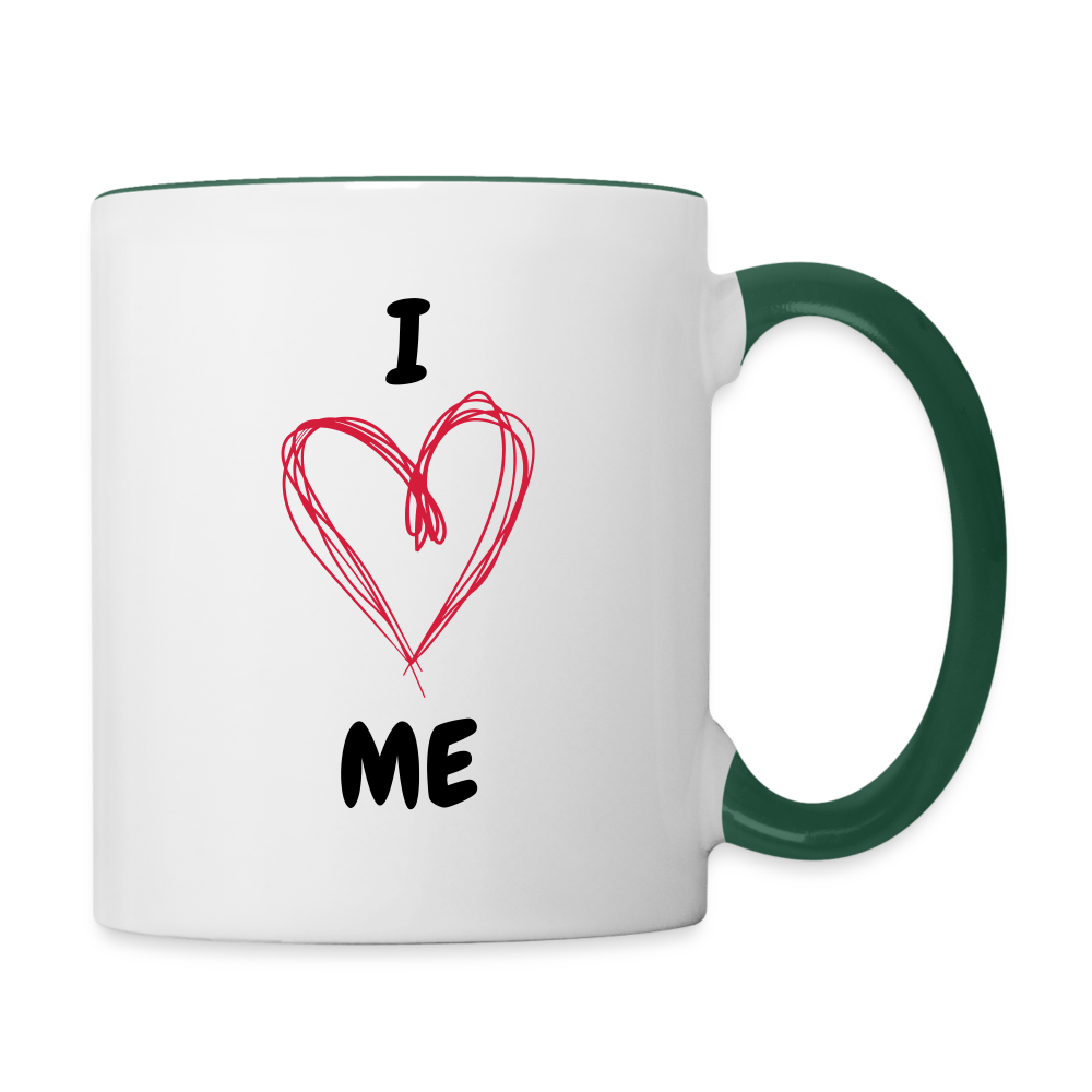 LOVE - Tasse - Weiß/Dunkelgrün