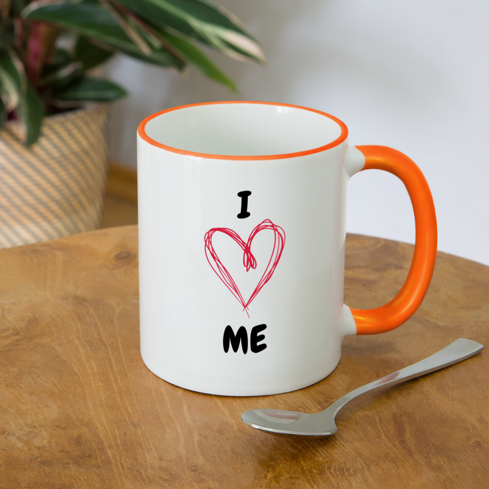 LOVE - Tasse - Weiß/Orange