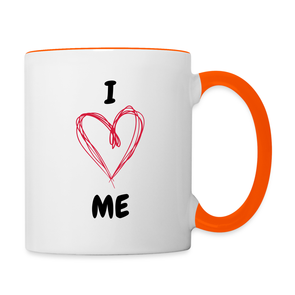 LOVE - Tasse - Weiß/Orange