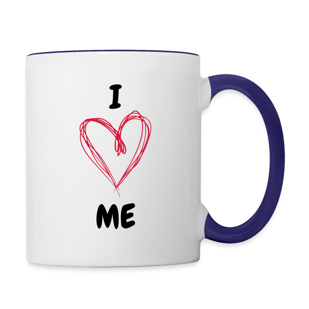 LOVE - Tasse - Weiß/Kobaltblau