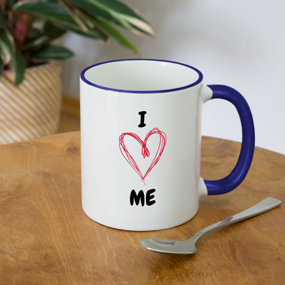 LOVE - Tasse - Weiß/Kobaltblau