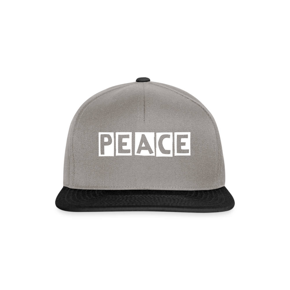 PEACE - Snapback Cap - Graphit/Schwarz