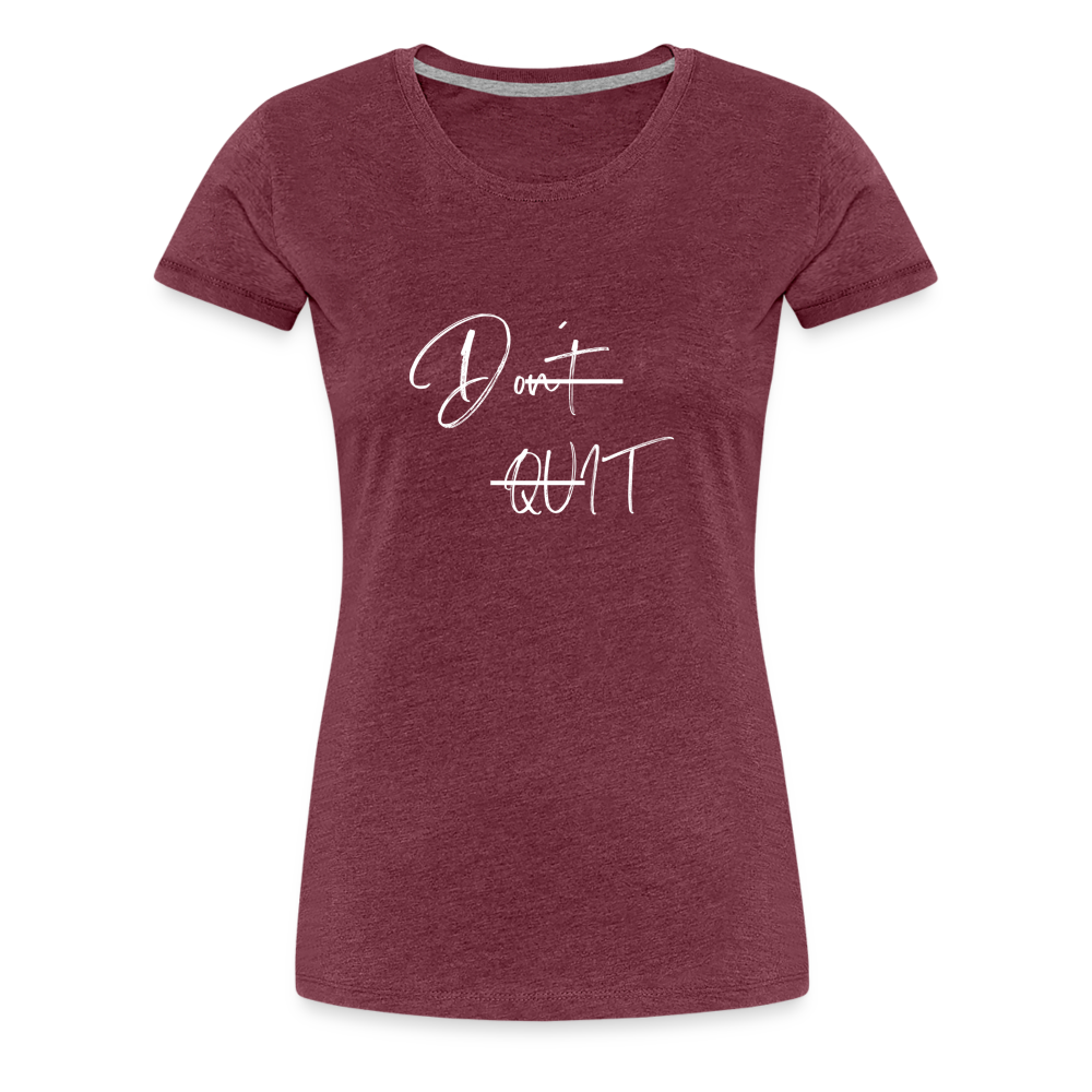 Frauen Premium T-Shirt - Bordeauxrot meliert