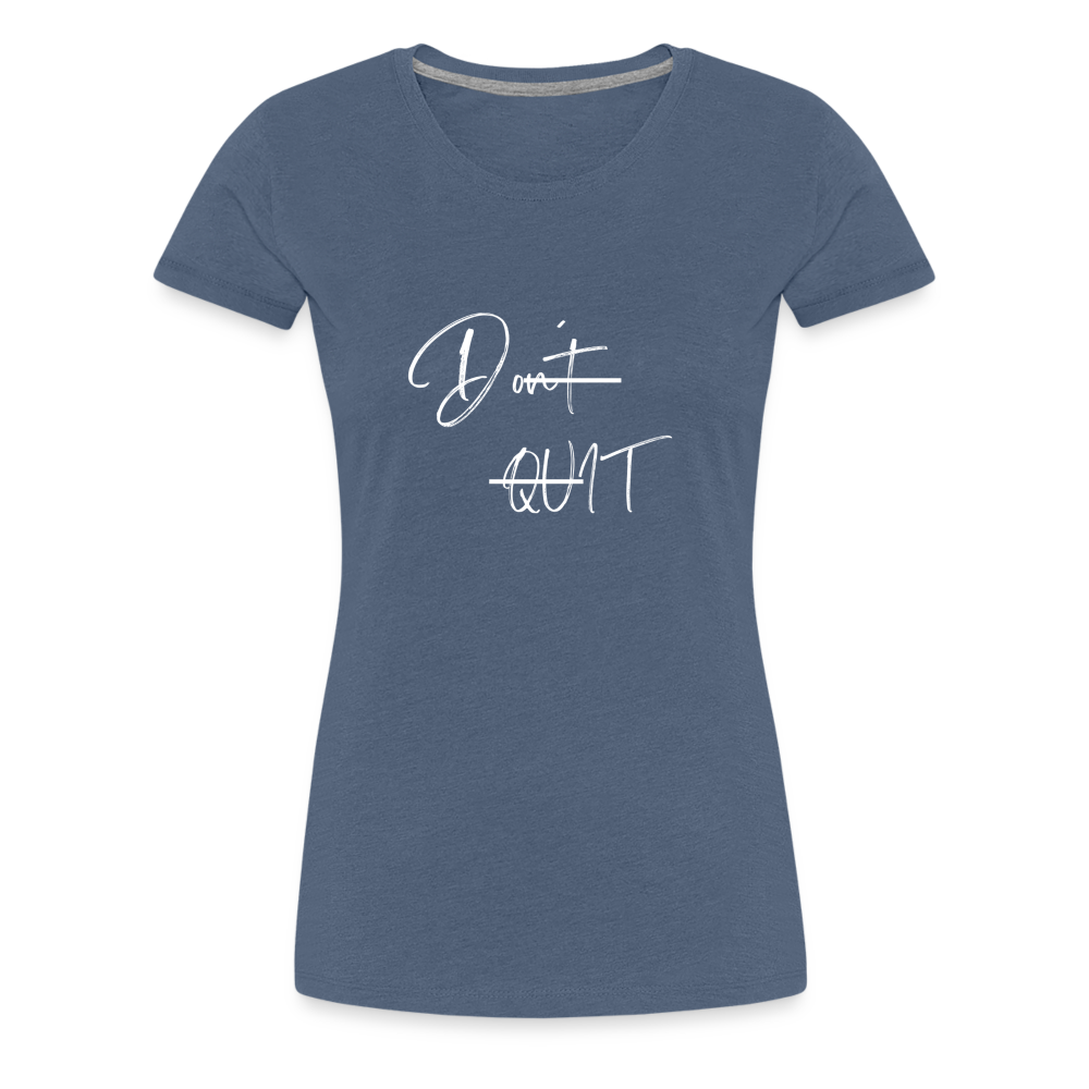 Frauen Premium T-Shirt - Blau meliert