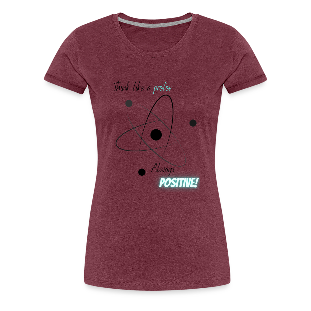 Frauen Premium T-Shirt - Bordeauxrot meliert