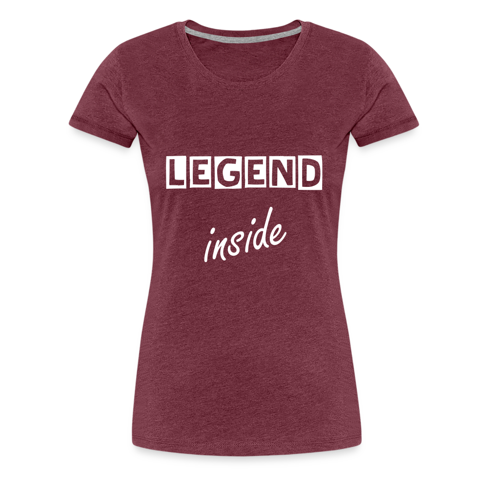 Frauen Premium T-Shirt - Bordeauxrot meliert