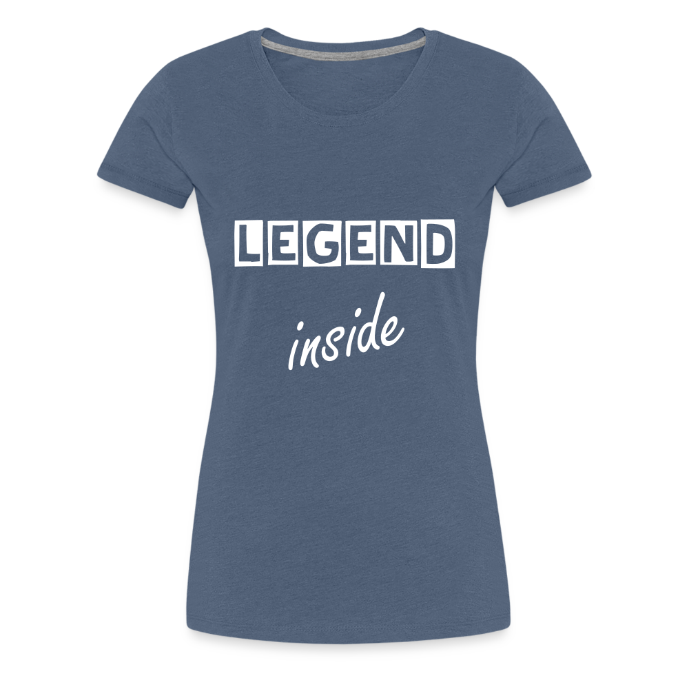 Frauen Premium T-Shirt - Blau meliert